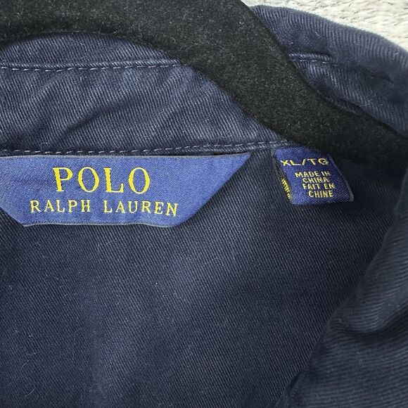 Polo Ralph Lauren Bi Swing Blue Canvas Jacket Mens XL Red Pony Retro Preppy - Picture 4 of 11